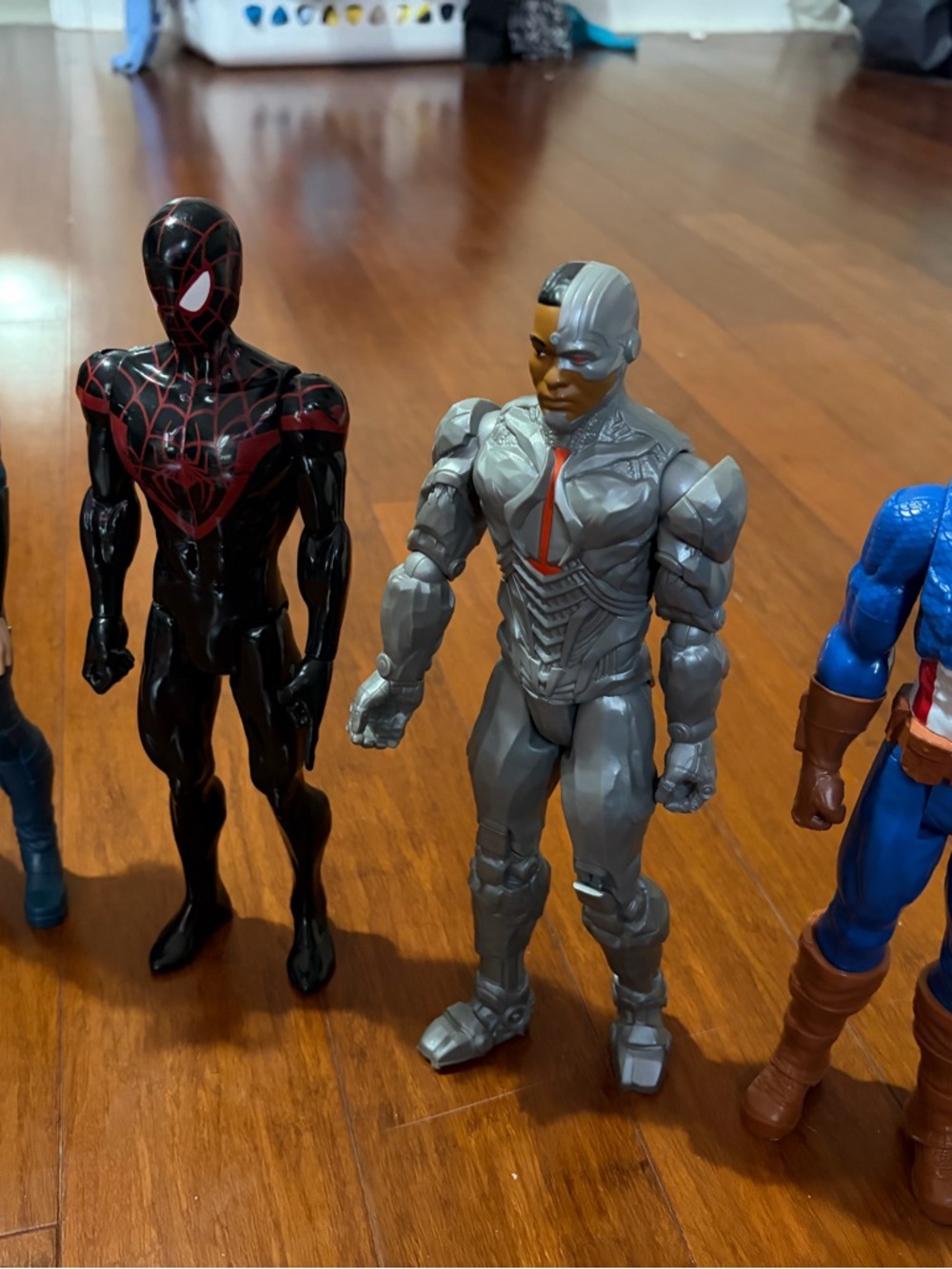 Marvel Action Figure Trio - Blue, Gray, Gold